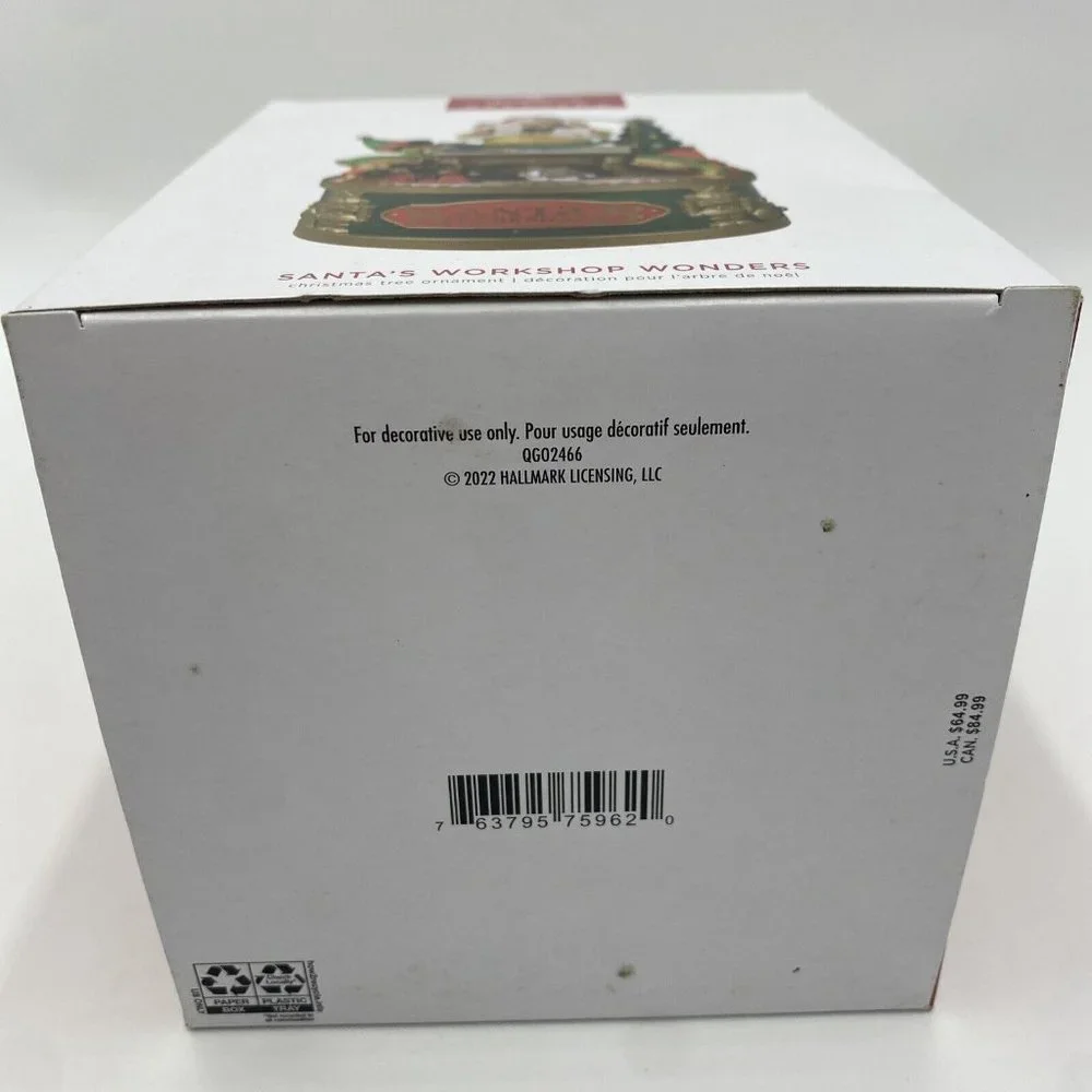 2022 HALLMARK SANTA'S WORKSHOP WONDERS MAGIC LIGHT SOUND & MOTION Ornament - Picture 8 of 16